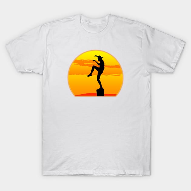 Karate Silhouette T-Shirt by nickbeta